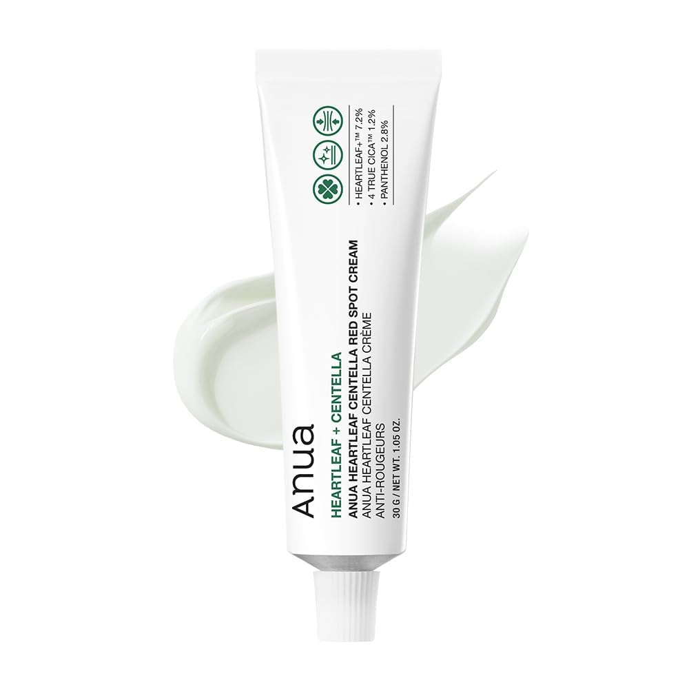 Anua Heartleaf Centella Red Spot Cream, Face Moisturizer for Skin Relief, Niacinamide, Centella, Panthenol, Spot Treatment for Sensitive Skin, Non-comedogenic, Korean Skincare (1.05 oz)