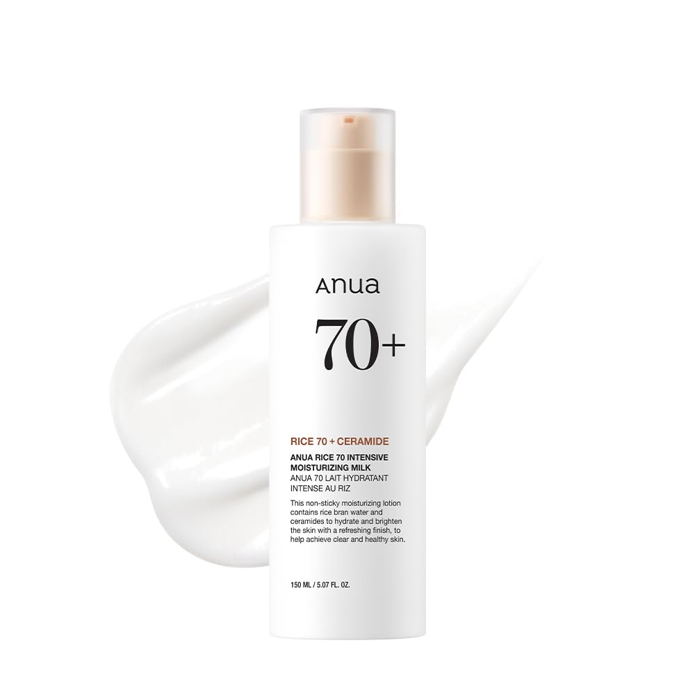 ANUA Rice 70 Intensive Moisturizing Milk — Lightweight Barrier-Building Hydration With Rice Water, Niacinamide, and Five Ceramides