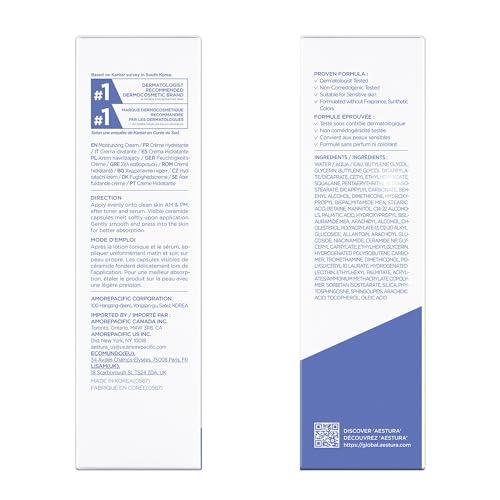 AESTURA ATOBARRIER365 Cream with Ceramides for Sensitive Skin | 120H Hydration, Non-Comedogenic, 80 mL