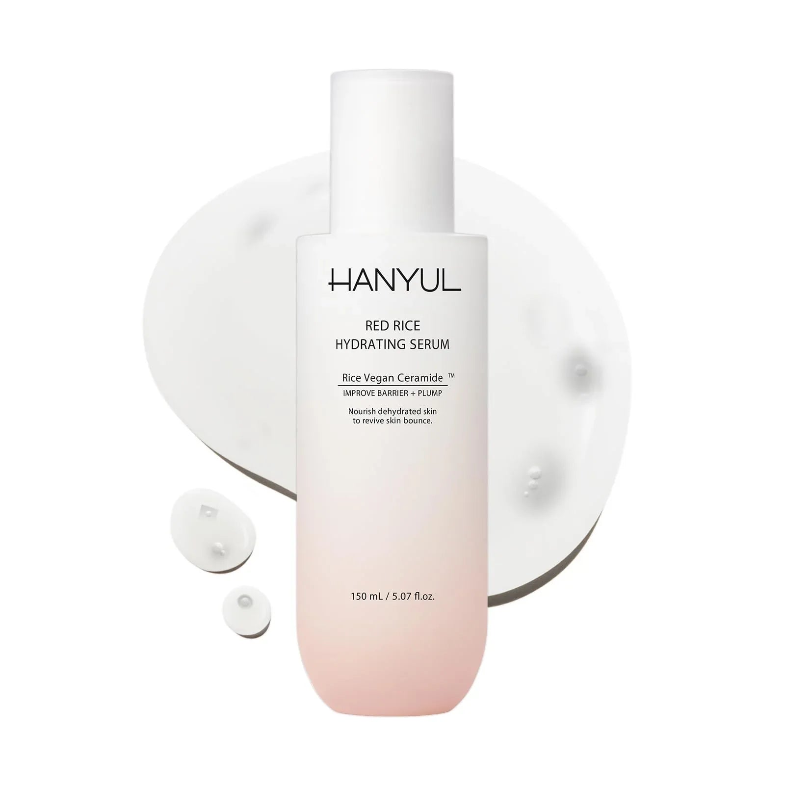 Hanyul Red Rice Hydrating Serum - Vegan Ceramide, Korean Skincare Fermented Rice Extract Serum