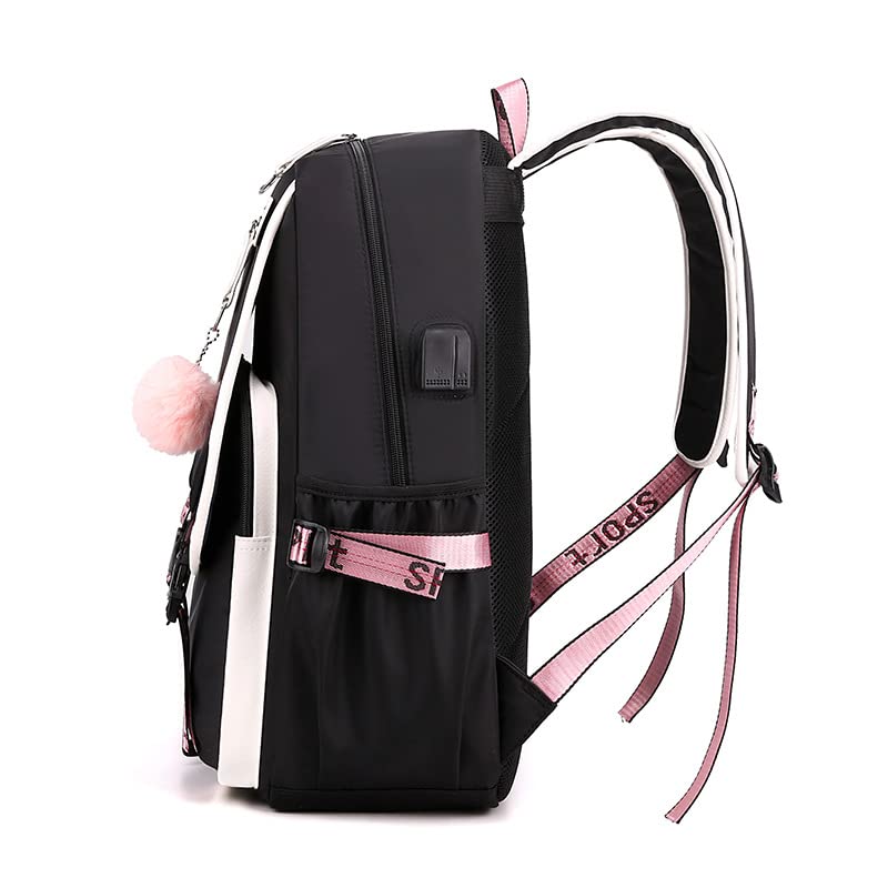 AiHdcy Stray Kids Backpack – Casual SKZ Book Bag with USB & Audio Cable Ports, Laptop Compartment, Ideal for Stray Kids Fans