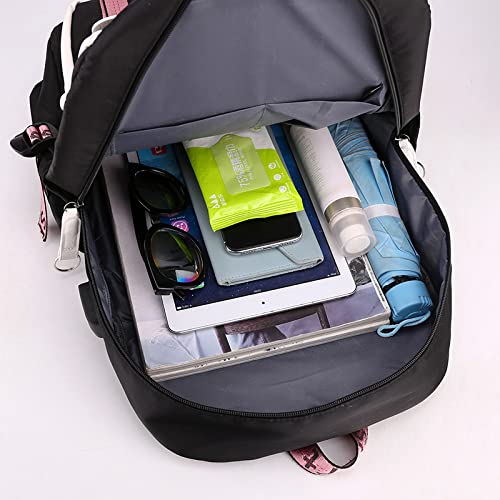 AiHdcy Stray Kids Backpack – Casual SKZ Book Bag with USB & Audio Cable Ports, Laptop Compartment, Ideal for Stray Kids Fans