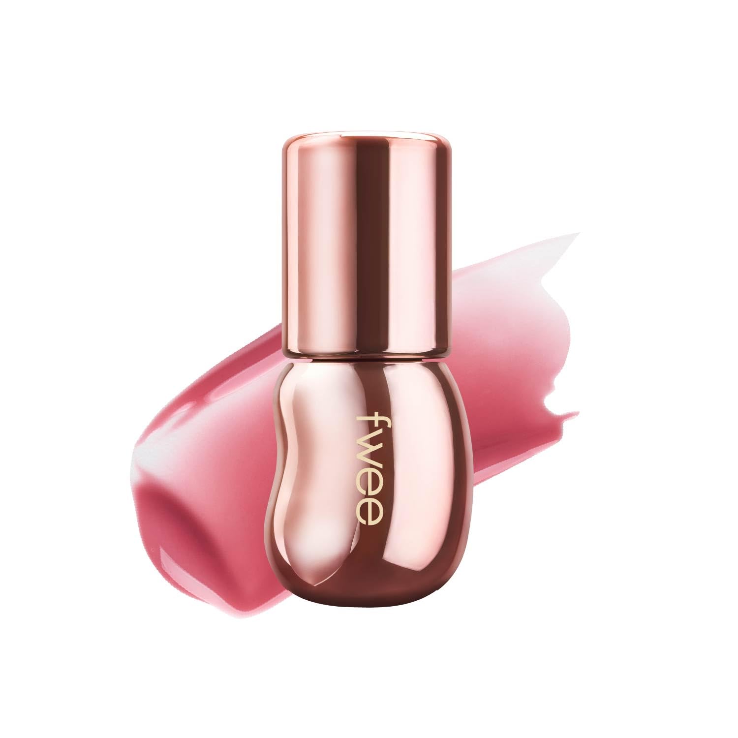 fwee 3D Voluming Gloss 70% Peach, High-Shine Non-Sticky Lip Gloss, Plumping Moisturizing Gel Formula, 7 Nourishing Oils, Customizable Pigment, Korean Makeup Lip Gloss