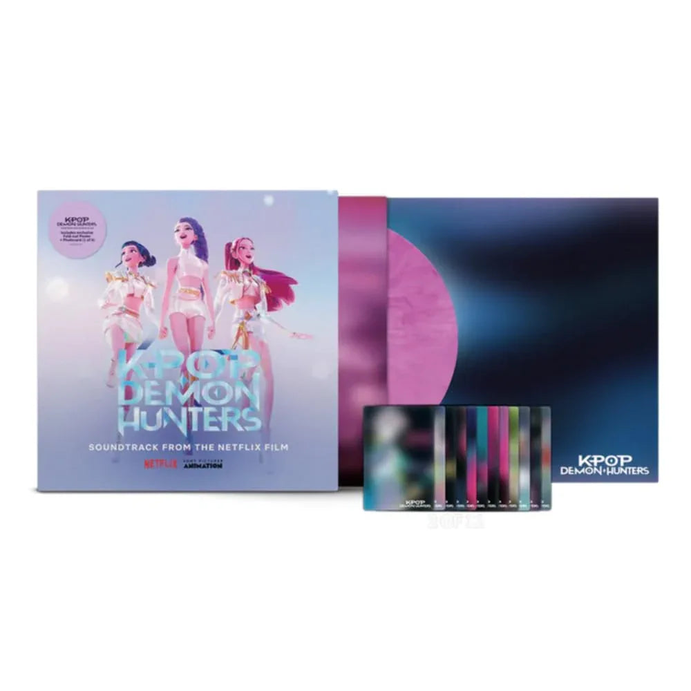 KPop Demon Hunters Soundtrack Smokey Fuchsia Vinyl — Limited Edition with Fold-Out Poster and 2 Photo Cards
