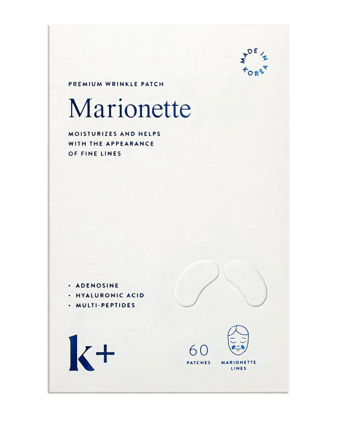 KPLUS K+ Wrinkle Patches for Smile Lines - Overnight Mindful-Aging Patches
