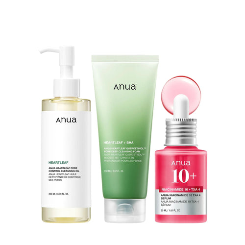 Anua 3-Step Glass Skin Set — The Beginner K-Beauty Routine Built Around Brightening