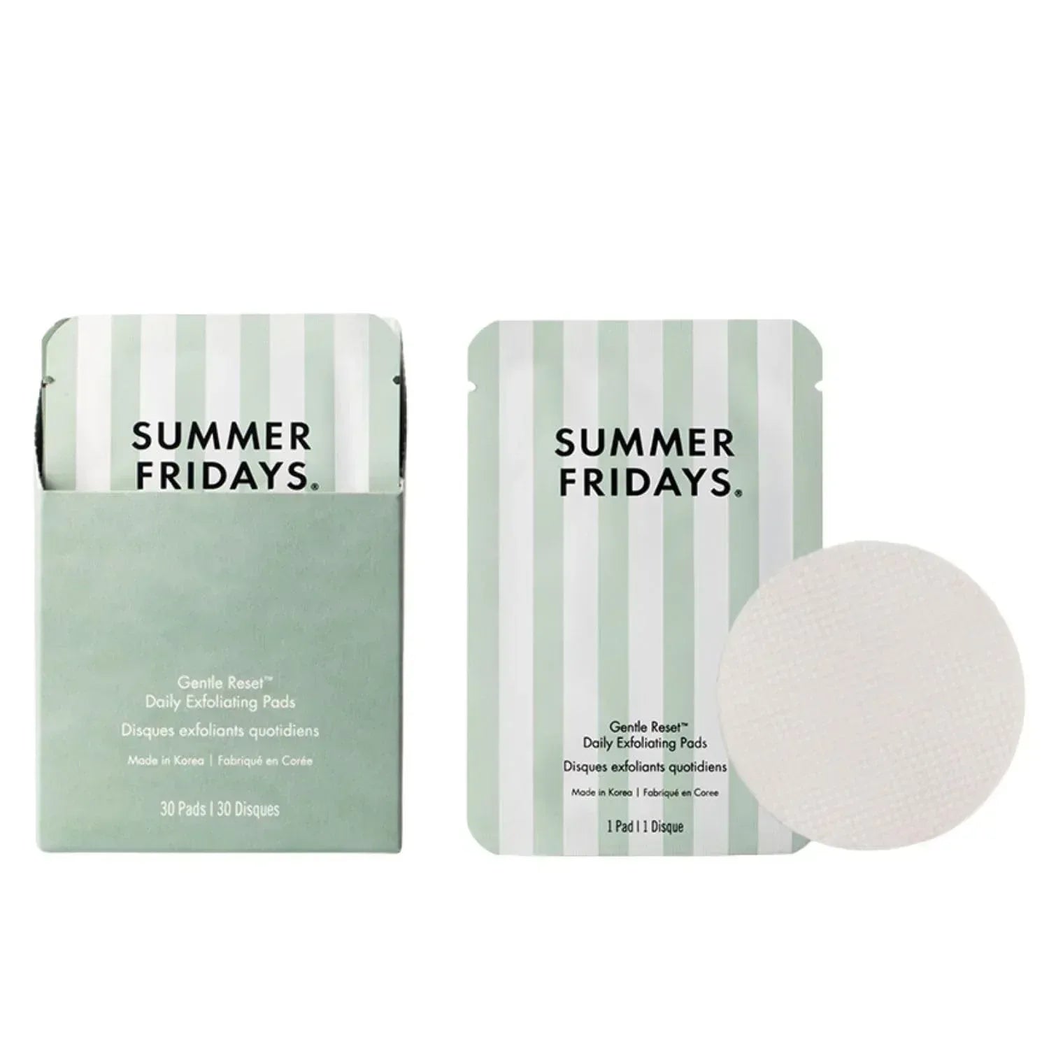 Summer Fridays Gentle Reset Daily Exfoliating Pads - AHA & PHA Daily Exfoliator for Smoother Texture, Even Tone & Radiant Skin