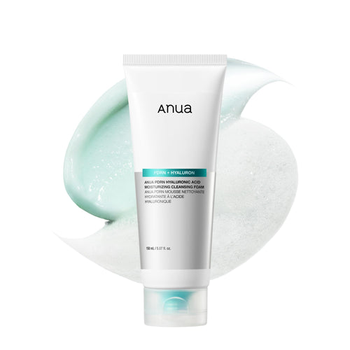 ANUA PDRN Hyaluronic Acid Moisturizing Cleansing Foam, Hydrating Facial Cleanser for Dry Skin, Daily Gentle Face Wash with Salmon DNA, Balancing & Pore Care, Korean Skincare (5.07 fl oz)