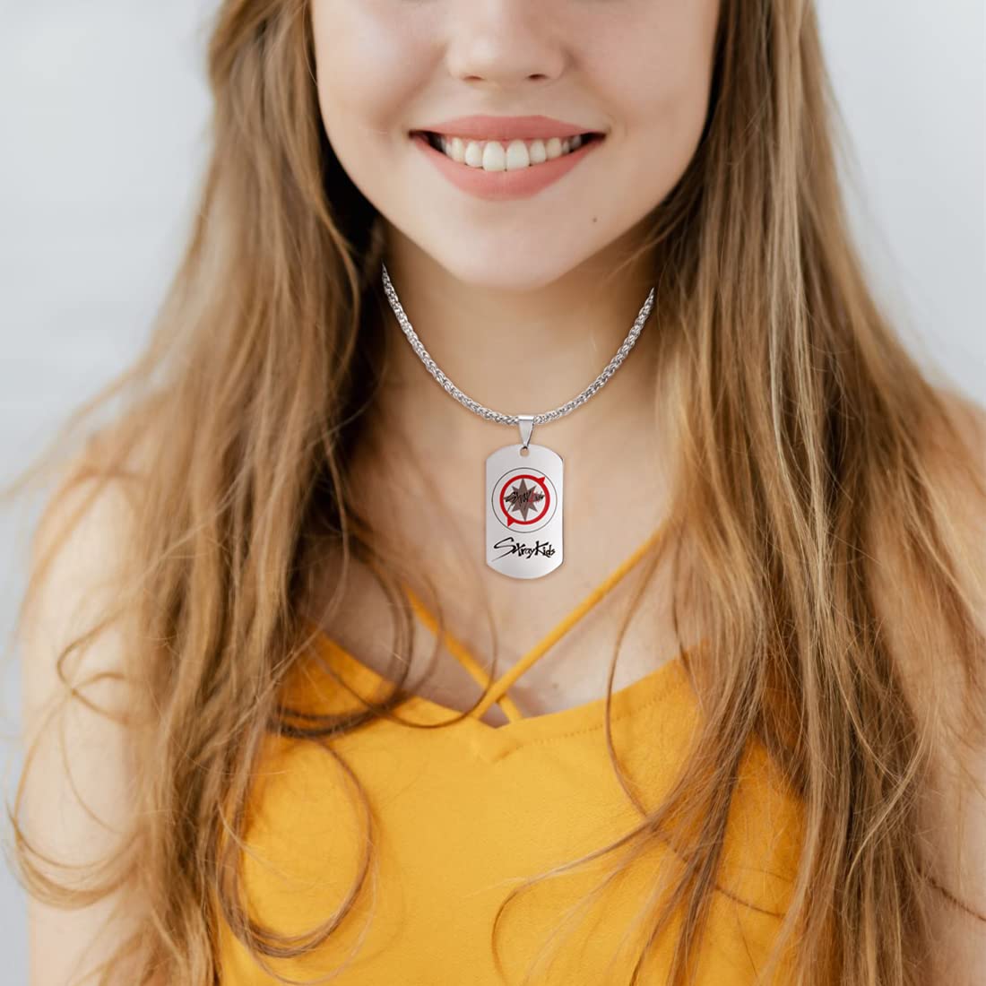 AntaQuyaN Stray Kids Pendant Necklace – Stainless Steel Kpop Jewelry, Perfect Gift for Stray Kids Fans