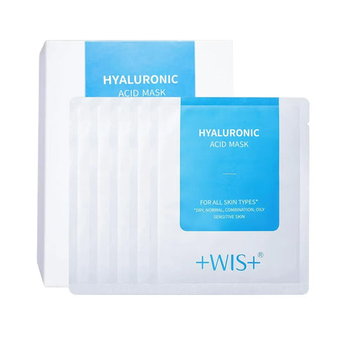 +WIS+ Hyaluronic Acid Face Mask 24 EA with Serum & Vitamin B5 | Hydrating Anti-Aging Care for All Skin Types