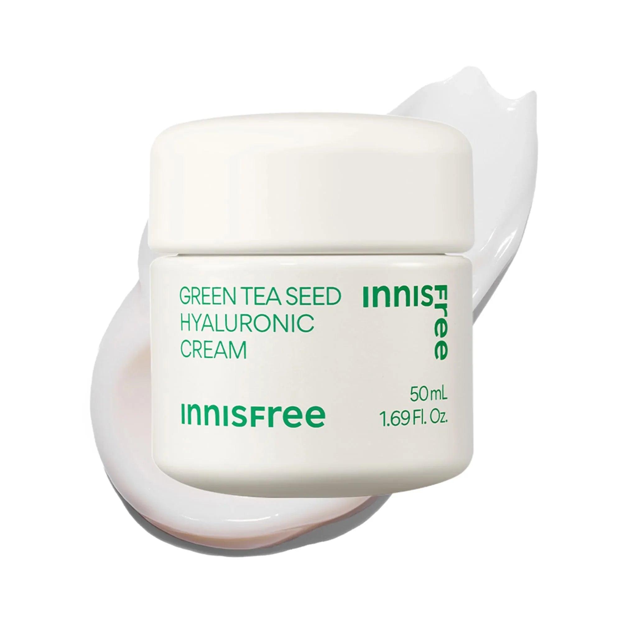Innisfree Green Tea Hyaluronic Moisture Cream — Barrier-Boosting Daily Moisturiser with 5× Hyaluronic Acid Hydration