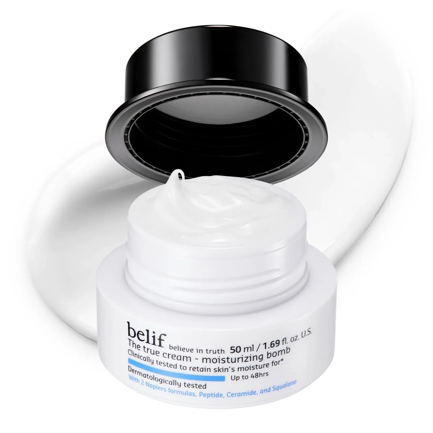 belif Moisturizing Bomb - 48Hr Hydration Cream with Peptide, Ceramide & Squalane, Lightweight