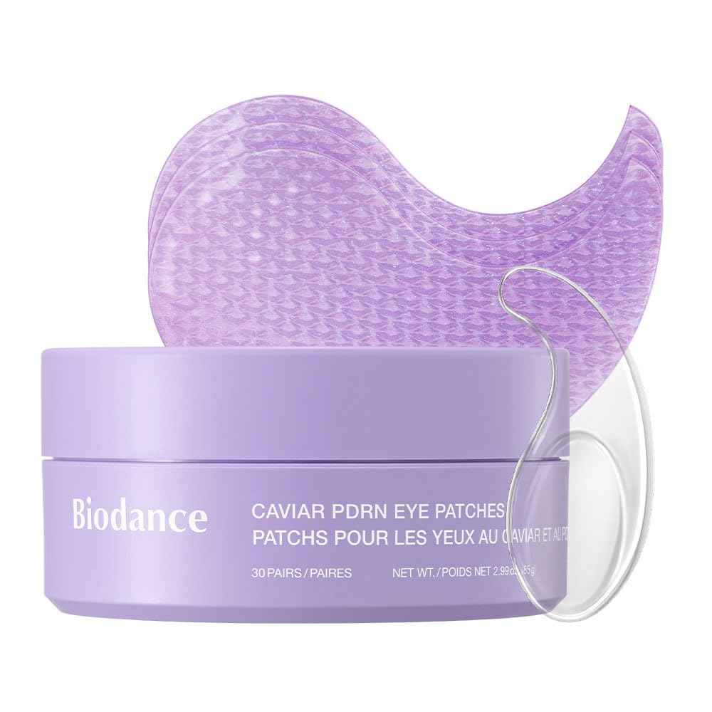 BIODANCE Caviar PDRN Eye Patches, Under Eye Patches for Dark Circles Puffiness, Korean Hydrogel Eye Mask with Caffeine Niacinamide Exosomes