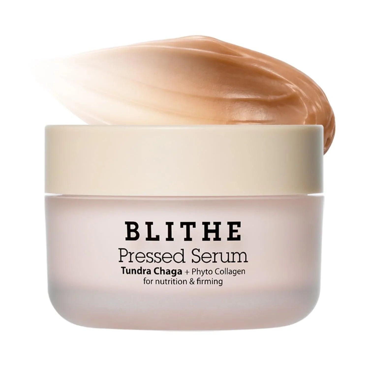 BLITHE Pressed Serum Tundra Chaga with Peptide & Collagen — Anti-Aging Korean Hybrid Serum-Cream for Firmness, Lift, and Deep Hydration