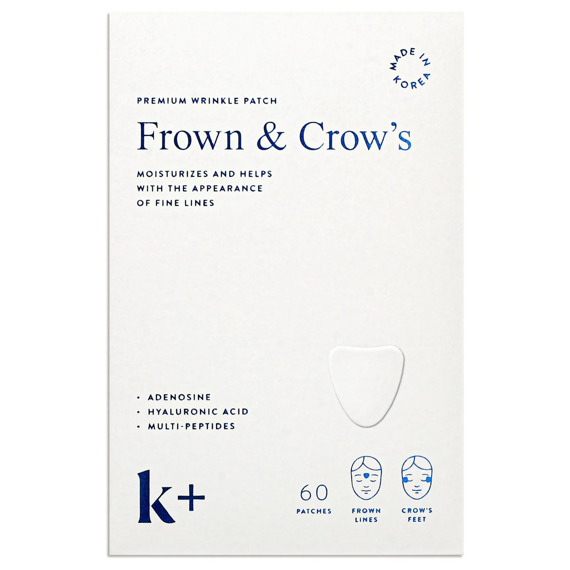 KPLUS K+ Wrinkle Patches for Forehead, Crow's Feet and Smile Lines - Korean Overnight Patches