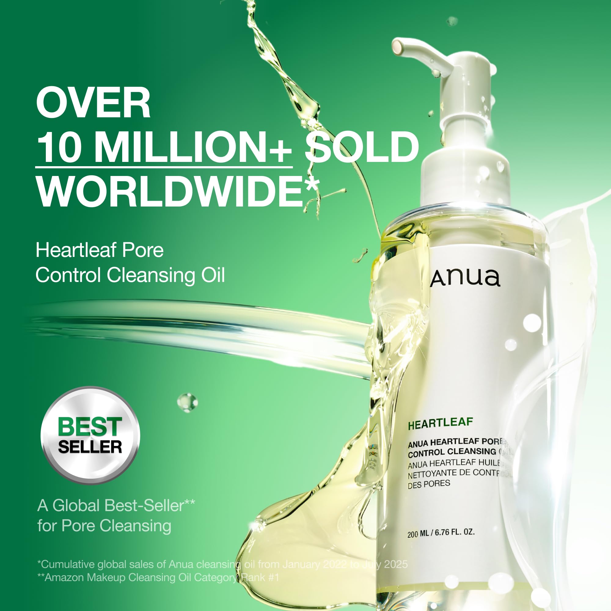 Anua Heartleaf Pore Control Cleansing Oil — Gentle Daily Makeup Remover for Clean, Balanced Skin