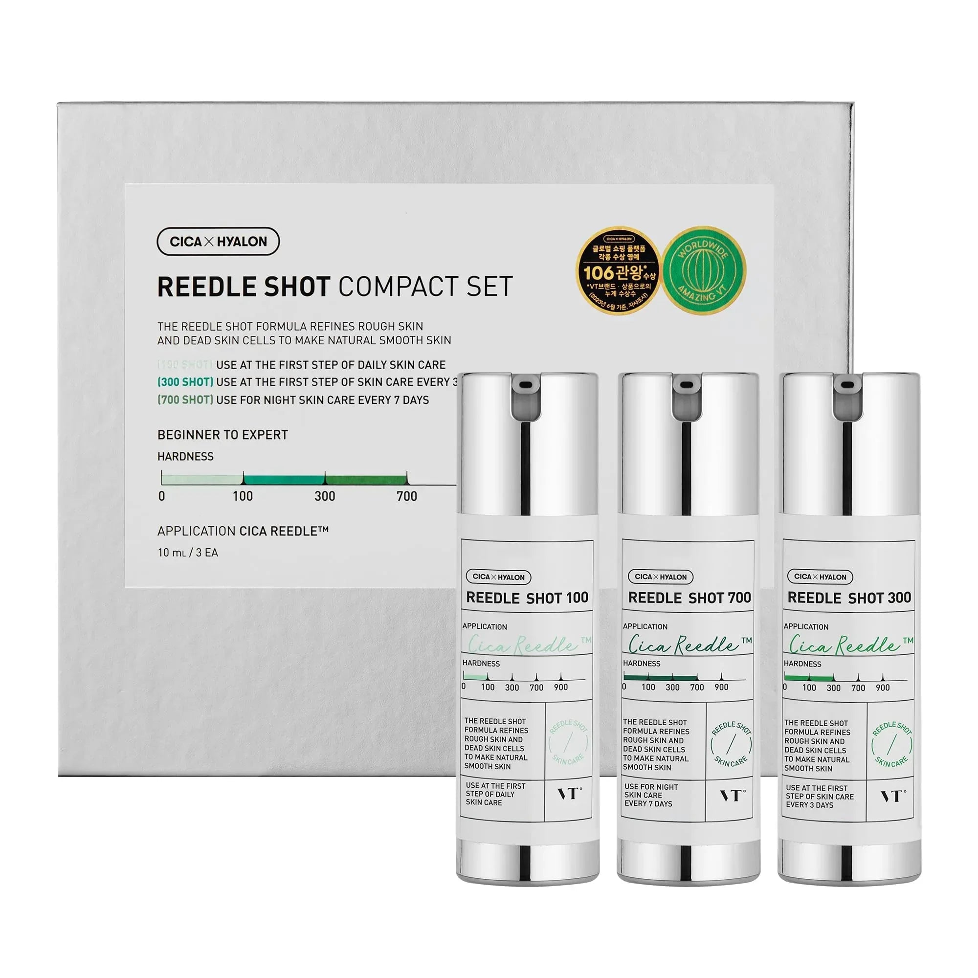 VT Cosmetics Reedle Shot Compact Set - Reedle Shot 100 300 700 Travel Size