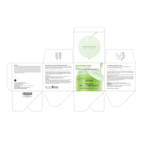 ANUA Azelaic 10 Hyaluron Redness Soothing Pad, Troubled & Spot Care, Quick & Easy Stretchable Facial Mask with Azelaic acid, Hyaluronic Acid, Korean Skincare (90 pads)