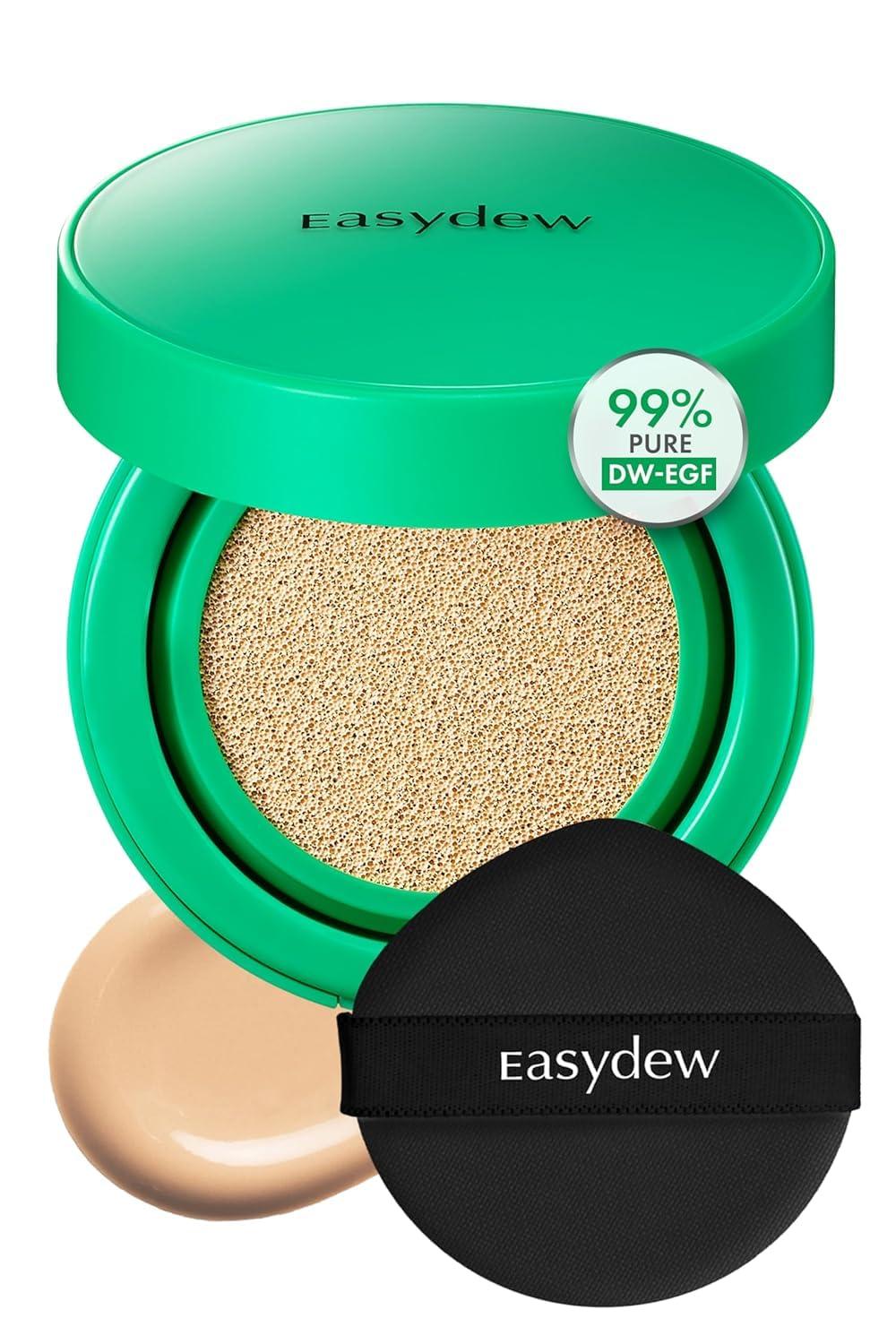 Easydew Mela B Toning Ampoule Cushion #21 Beige - 2-in-1 Hydrating Foundation with Niacinamide & EGF - handsome oppa