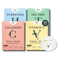 Rael Face Mask Skin Care, Bamboo Facial Mask Sheet Set - Variety Pack, Korean Skincare