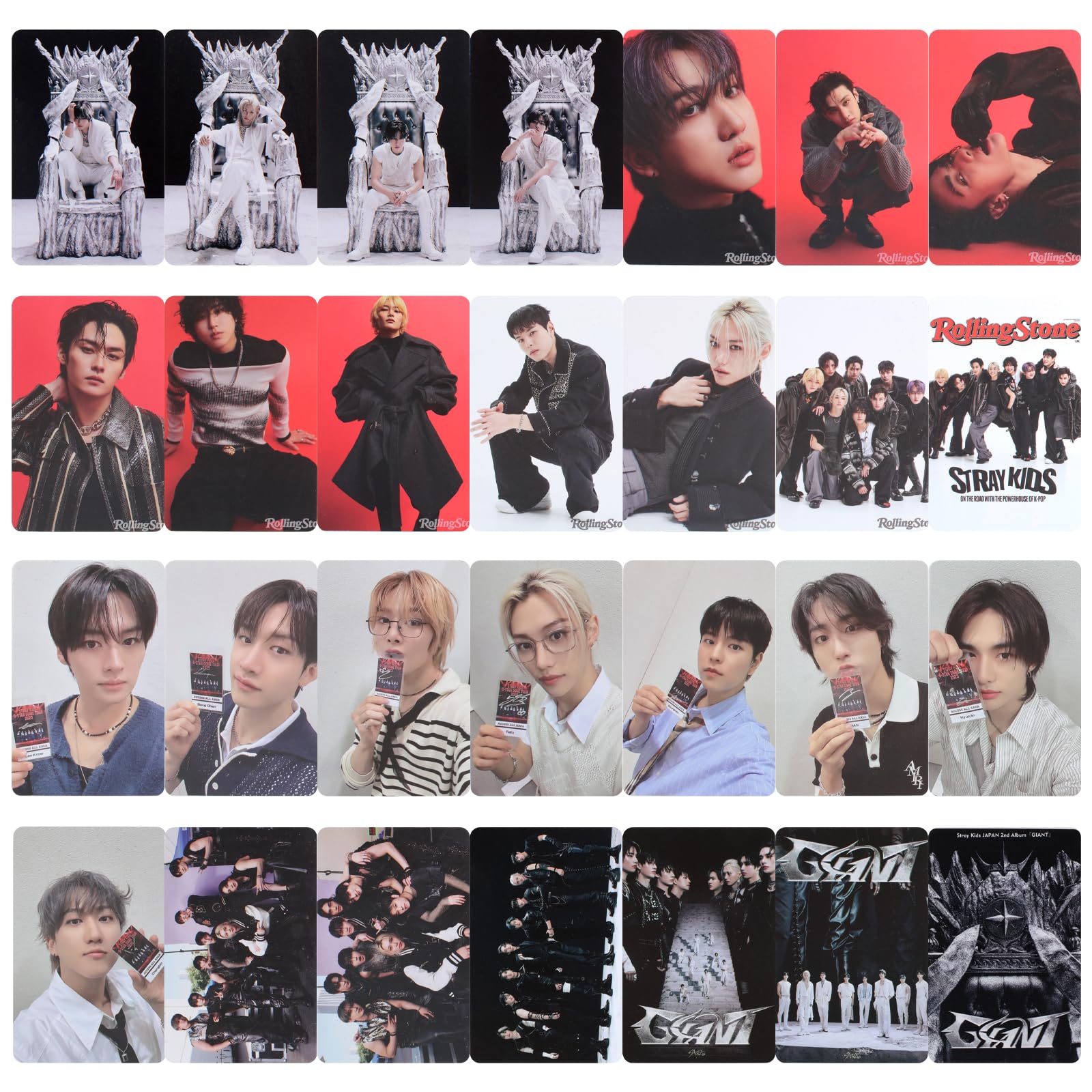 55 PCS Stray Kids Giant Album Photocards – High-Quality Lomo Cards, Kpop Merch Gift for STAY Fans