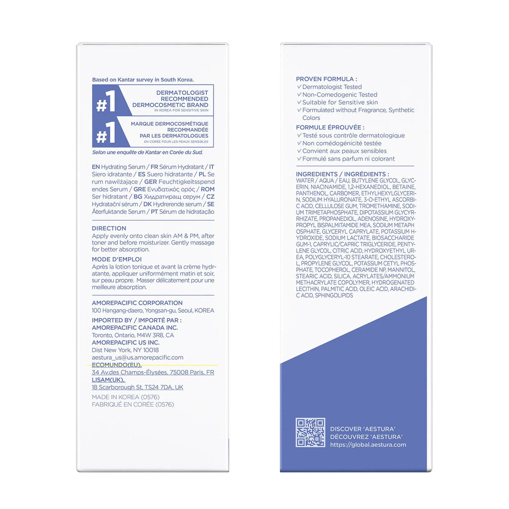 AESTURA ATOBARRIER365 Hydro CERA-HA Face Serum — Ceramide & Hyaluronic Acid Barrier Repair Serum for Dry, Sensitive & Combination Skin, 30ml