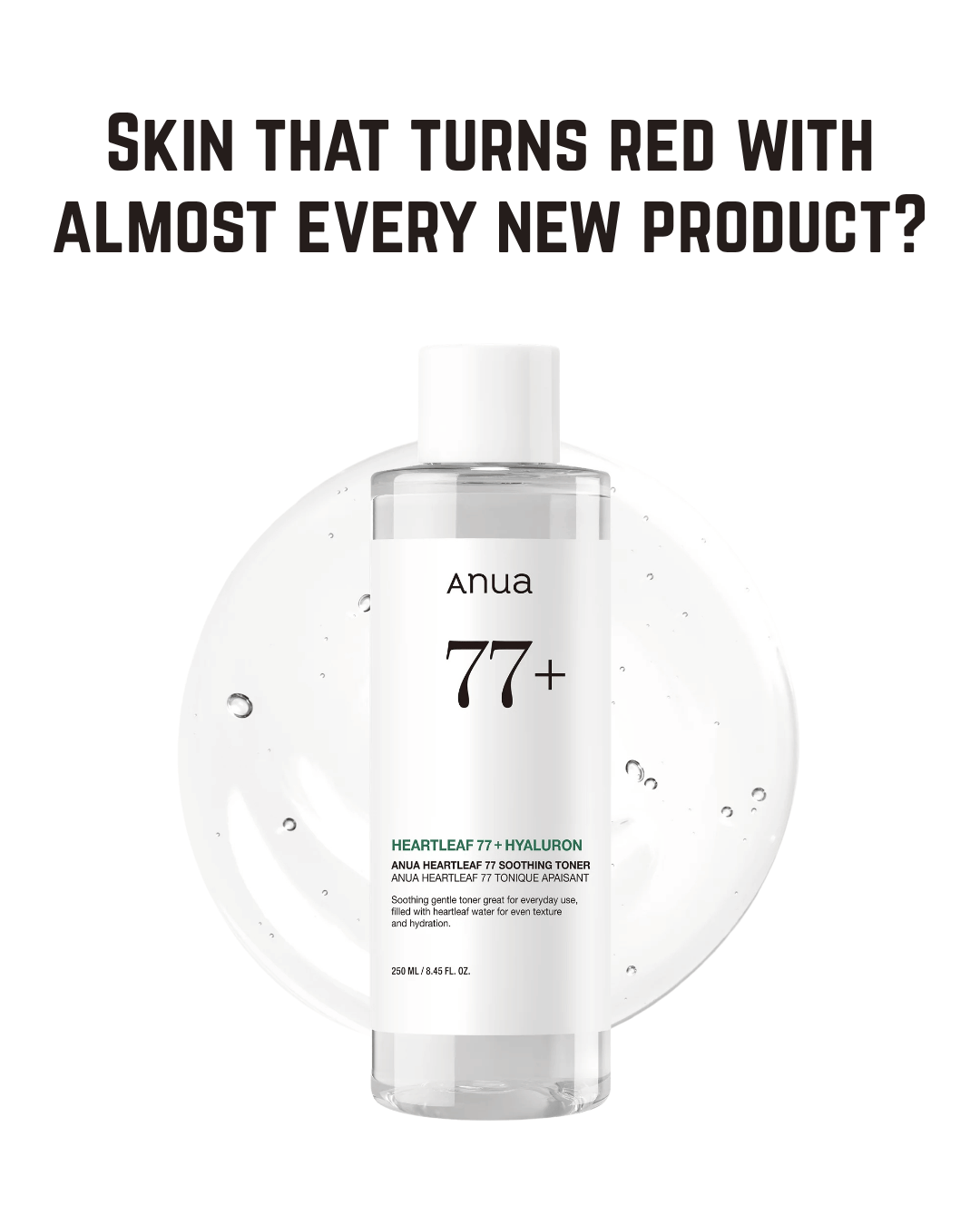 Anua Heartleaf 77 Soothing Toner — 77% Heartleaf Daily Calming Toner for Sensitive, Reactive Skin with Redness Relief and Lightweight Hydration