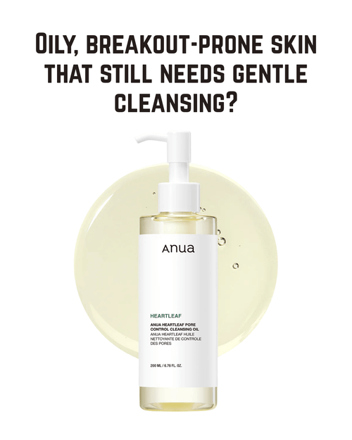 ANUA Heartleaf Pore Control Cleansing Oil - Pore Cleanser, Sebum Care, Gentle Melting Oil Cleanser for Face