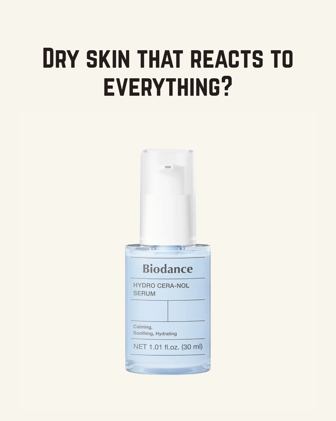 BIODANCE Hydro Cera-nol Serum, Ceramide Hydrating Serum for Dry Sensitive Skin, Barrier Repair, Soothing Redness Relief, Hyaluronic Acid, D-Panthenol, Korean Skin Care