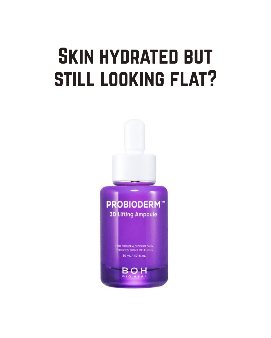 BIOHEAL BOH Probioderm 3D Lifting Ampoule 1.01 fl oz, Advanced Elasticity Serum for Sculpted Firm Skin, Probiotics and Peptides Anti-Aging Lifting Formula, Daily Skincare Serum