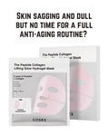 COSRX The Peptide Collagen Lifting Glow Hydrogel Mask - Overnight Firmness and Deep Hydration Mask with 6 Peptides
