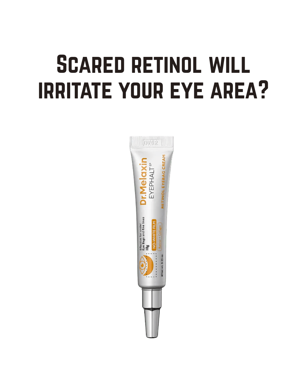 Dr.Melaxin Eyephalt Retinol Eyebag Cream — Biomimetic Retinol Eye Cream, Targeted Retinol Care for Fine Lines, Puffiness & Dark Circles