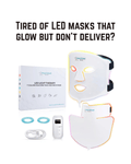 Nourished Bodynskin 7 Colors LED Face and Neck Mask with Near-Infrared, Blue and Red Light Therapy, 912 LEDs, Anti-Aging and Acne Control, At-Home Skincare Tool
