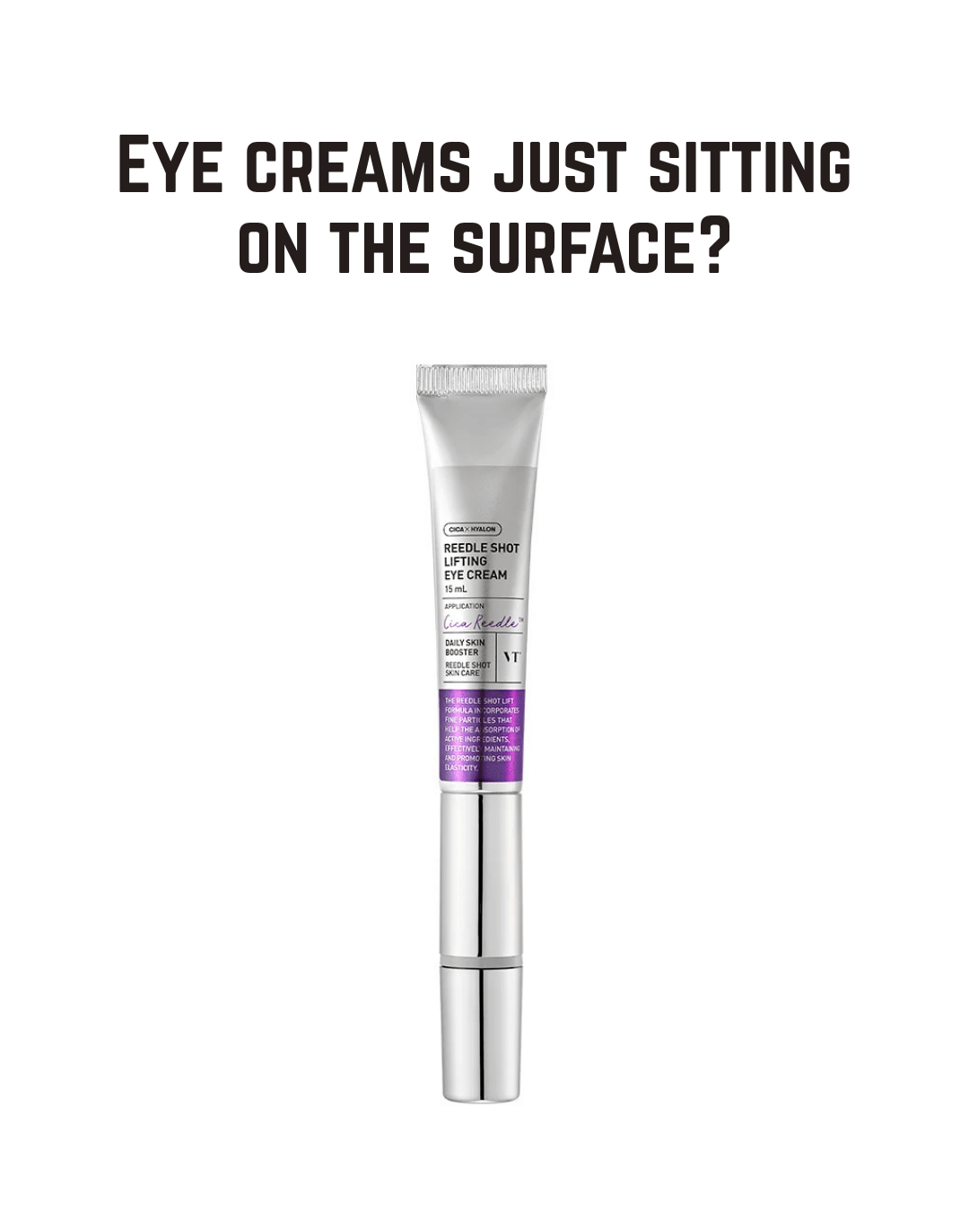 VT COSMETICS Reedle Shot Firming Eye Cream — Micro-Vibration Peptide Treatment for Fine Lines, Wrinkles & Eye Area Elasticity