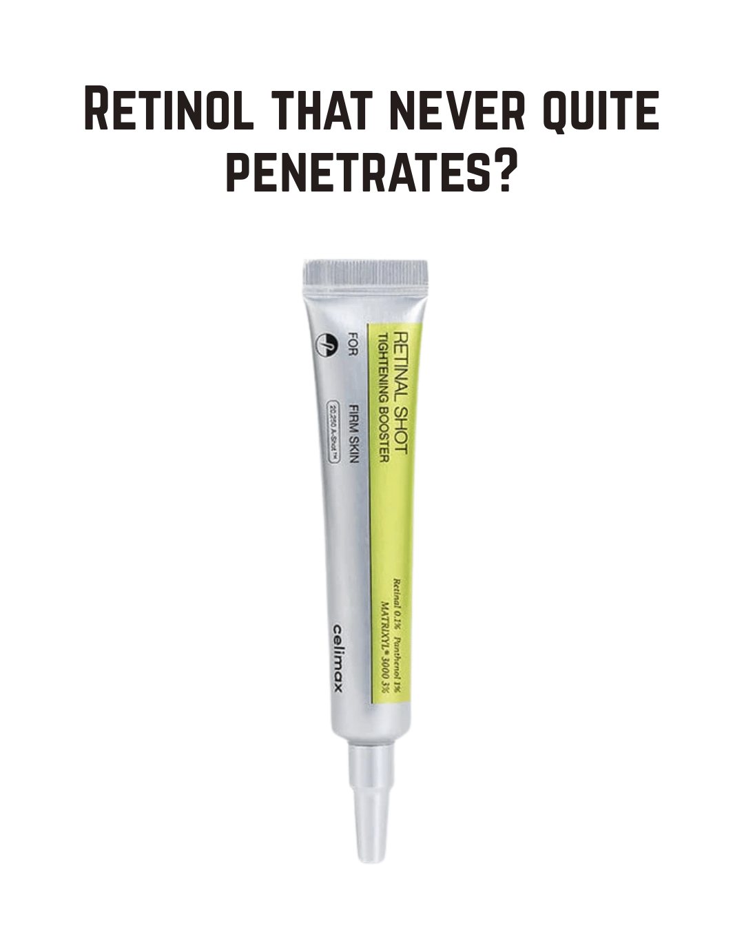 celimax The Vita A Retinal Shot Tightening Booster, 0.1% Retinal Anti-Aging Night Serum, Matrixyl 3000, Pore Minimizer, Wrinkle Treatment, Firming, Uneven Texture, Korean Skin Care, 15ml