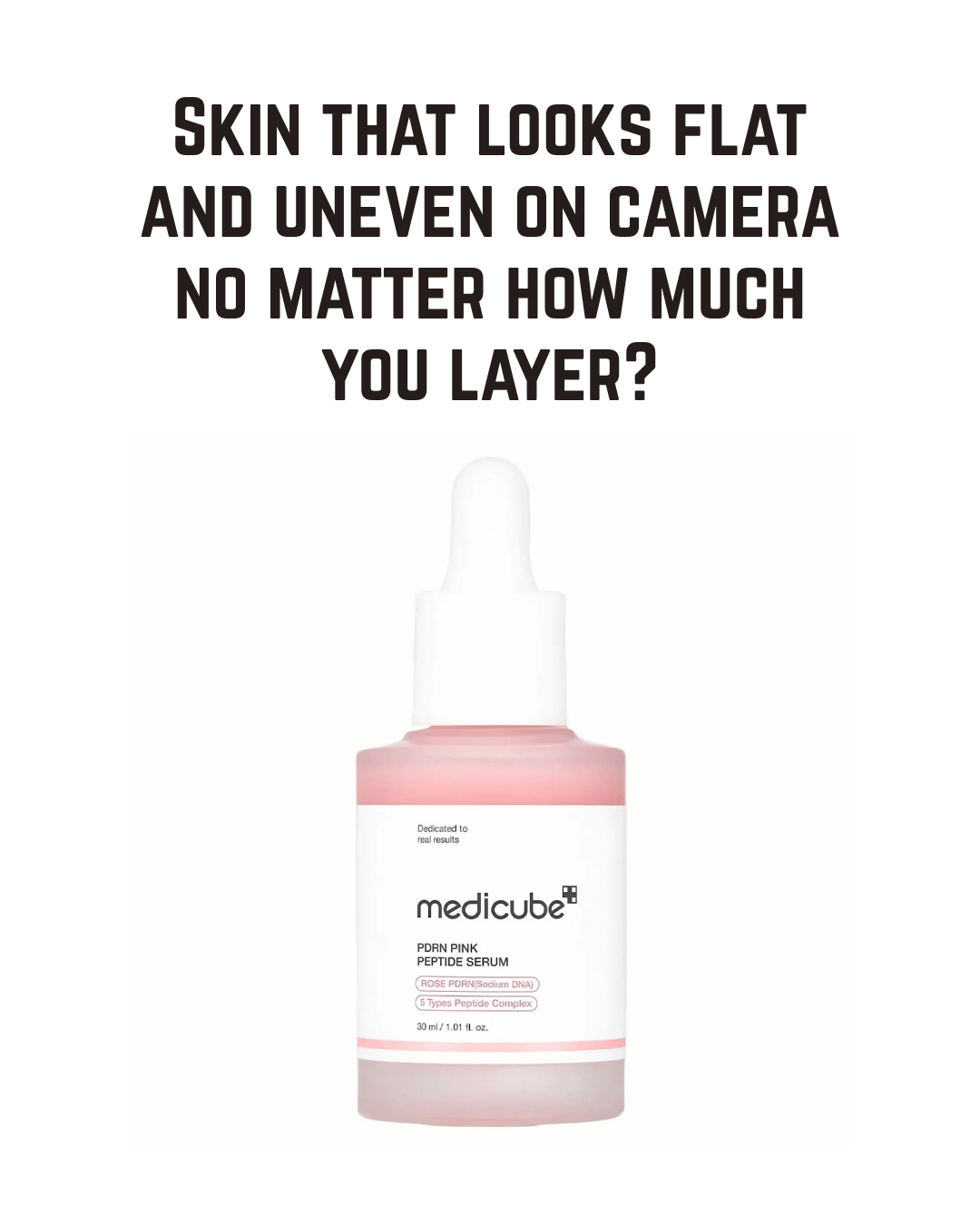 medicube PDRN Pink Peptide Serum, 1.01 fl.oz, Pink Glow Serum with Salmon DNA PDRN, Five Peptide Complex, Niacinamide and Adenosine for Hydration, Firmness and Uneven Tone, Dermatologist Tested, Korean Skincare