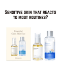 mixsoon Essential Glass Skin Duo Set, Korean Fermented Bean Essence and Hyaluronic Acid Serum, Fragrance-Free, Alcohol-Free, Dry and Sensitive Skin, 150ml