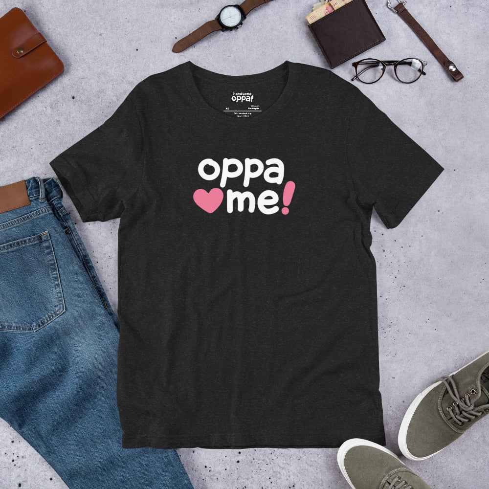 Oppa Love Me! K-Pop Style Daily T-Shirt - Black Heather